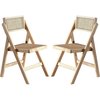 Isl Furnishings Ibiza Rattan Modern Folding Chair 2, Natural CH51DC-2PK-NATURAL